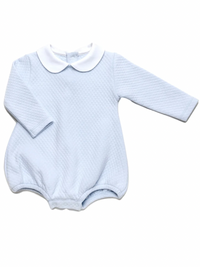 Diamond Quilt Long Sleeve Pima Bubble | Lt Blue