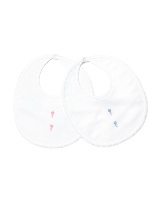 Baby Boy Blue Rattles Bib
