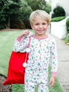Pima Cotton Two-Piece Pajama Set | Winter Whimsy Print