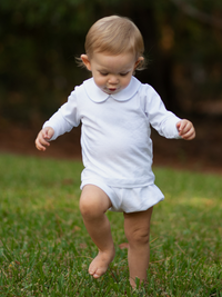 Mallard Boy Duck Pima Bloomer Set | Lt Blue Bitty Dot