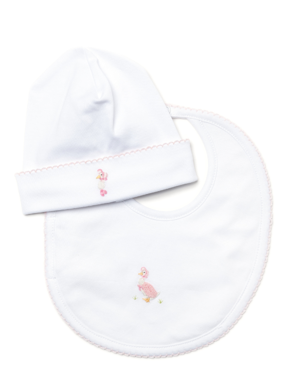 Mother Goose Pima Baby Bib | White