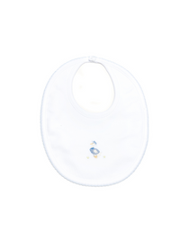 Papa Goose Pima Baby Bib | White