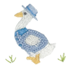 Papa Goose Pima Baby Bib | White