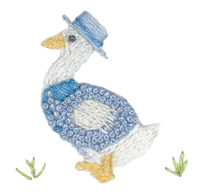 Papa Goose Pima Baby Bib | White