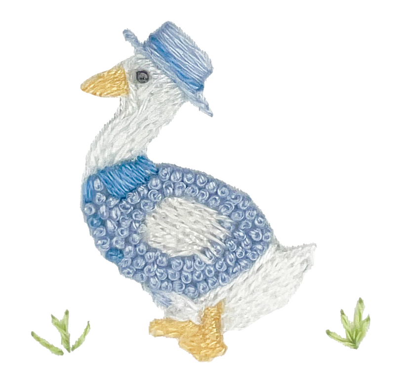 Papa Goose Pima Baby Bib | White