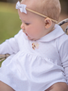 Pink Feather Turkey Pima Bloomer Set | Lt Pink Bitty Dot