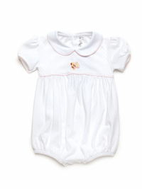 Pink Feather Turkey Pima Bubble | Lt Pink Bitty Dot
