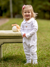 Pink Feather Turkey Pima Playsuit | Lt Pink Bitty Dot