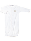 Pink Teddy Bear Pima Converter Gown | White/Lt Pink