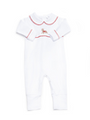 Holiday Reindeer Pima Playsuit | White