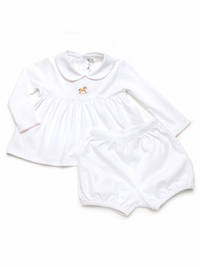 Rocking Horse Pima Bloomer Set | Lt Pink Bitty Dot