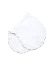 Ruffle Trim Pima Burp Cloth