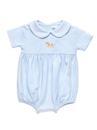 Running Pony Pima Boy Bubble | Light Blue Mini Stripe