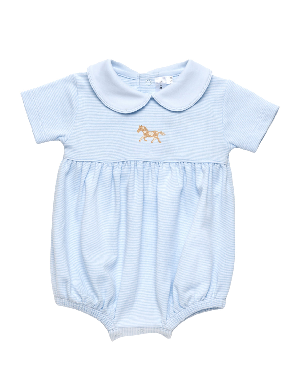 Running Pony Pima Boy Bubble | Light Blue Mini Stripe