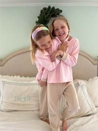 Special Knit Pink Zipper Sweater Set | Lt Pink