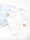 Spotted Boy Puppy Long Day Gown | Lt Blue