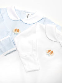 Spotted Boy Puppy Long Day Gown | Lt Blue