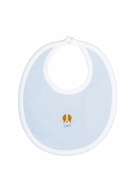 Spotted Boy Puppy Pima Bib | Lt Blue