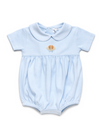 Spotted Boy Puppy Pima Bubble | Lt Blue Mini Stripe