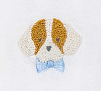 Spotted Boy Puppy Long Day Gown | Lt Blue