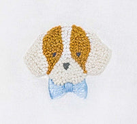 Spotted Boy Puppy Long Day Gown | Lt Blue