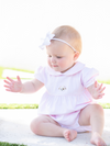 Spotted Girl Puppy Pima Bubble | Lt Pink Mini Stripe