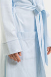 Women's Pima Cotton Lounge Robe | Lt Blue