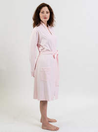 Women's Pima Cotton Lounge Robe | Lt Pink