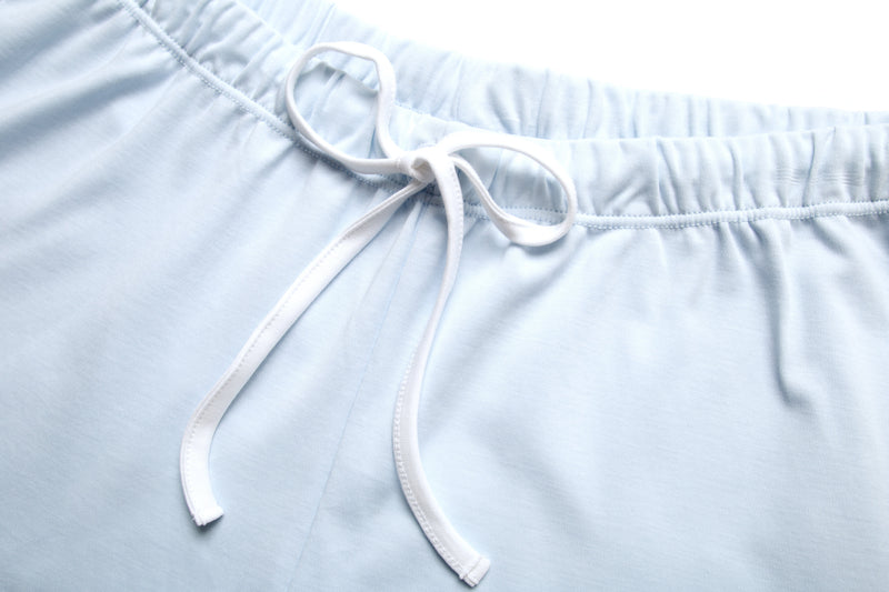 Women's Pima Relaxed Fit Lounge Shorts | Lt Blue