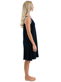 Women's Pima Sleeveless Nightgown | Navy