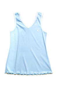 Women's Pima Sleeveless Pajama Top | Lt Blue