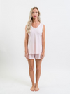 Women's Pima Tank Short Set | Lt Pink