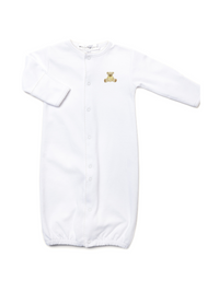 Yellow Teddy Bear Pima Converter Gown | White