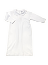 Cross Pima Day Gown - White