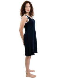 Women's Pima Terri Nightgown in Navy