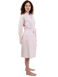 Women's Pima Elizabeth Lounge Robe in Light Pink