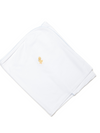 Yellow Duck Pima Baby Blanket | White