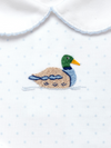 Mallard Boy Duck Pima Bloomer Set | Lt Blue Bitty Dot