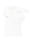 Baby Rattles Pima Day Gown | White