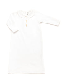 Baby Rattles Pima Day Gown | White