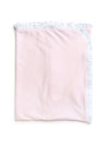 Pima Cotton Ruffle Trim Baby Blanket | Lt Pink Mini Stripe