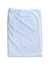 Pima Cotton Picot Trim Baby Blanket | Lt Blue Mini Stripe