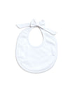 Classic Bow Snap Pima Baby Bib | White