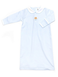 Spotted Boy Puppy Long Day Gown | Lt Blue
