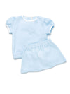Diamond Quilt Pima Skirt Set | Lt Blue