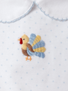 Blue Feather Turkey Pima Bloomer Set | Lt Blue Bitty Dot