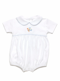 Blue Feather Turkey Pima Bubble | Lt Blue Bitty Dot