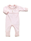 Cowgirl Boot Pima Playsuit | Lt Pink Mini Stripe