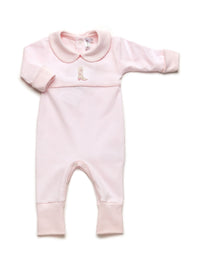 Cowgirl Boot Pima Playsuit | Lt Pink Mini Stripe