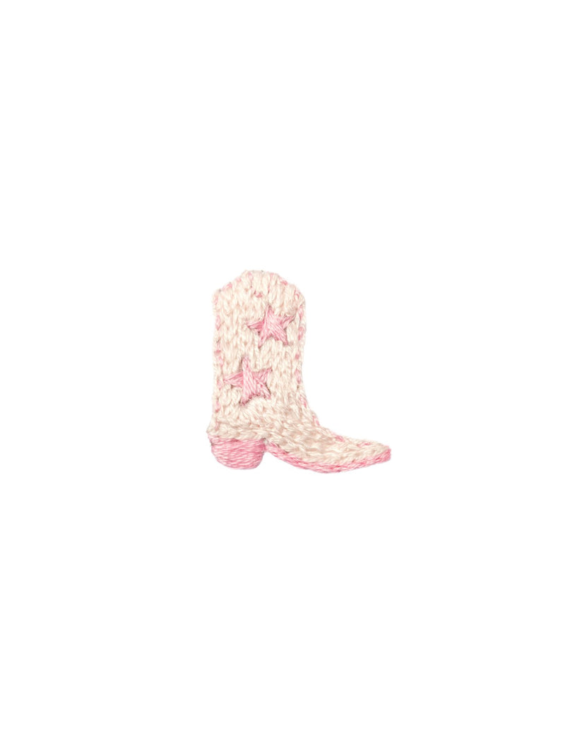 Cowgirl Boot Pima Playsuit | Lt Pink Mini Stripe